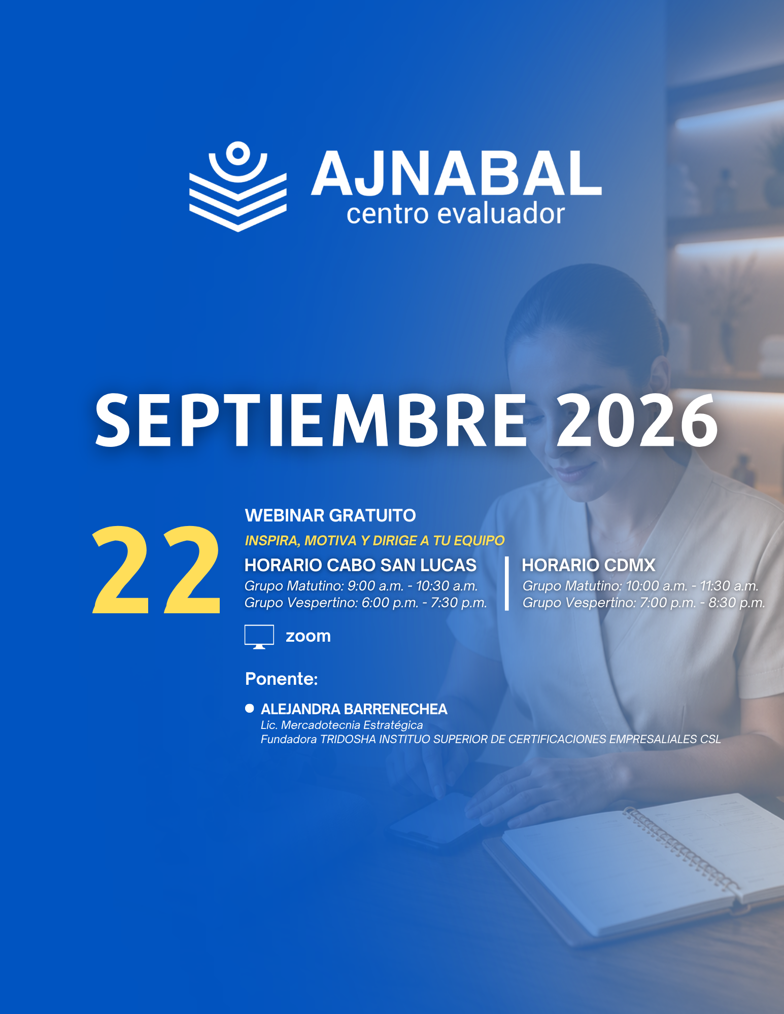 Programa evento de networking profesional moderno azul